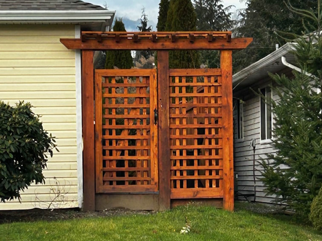 A fencing installation done by West Coast Fencing, displayed as a work sample.